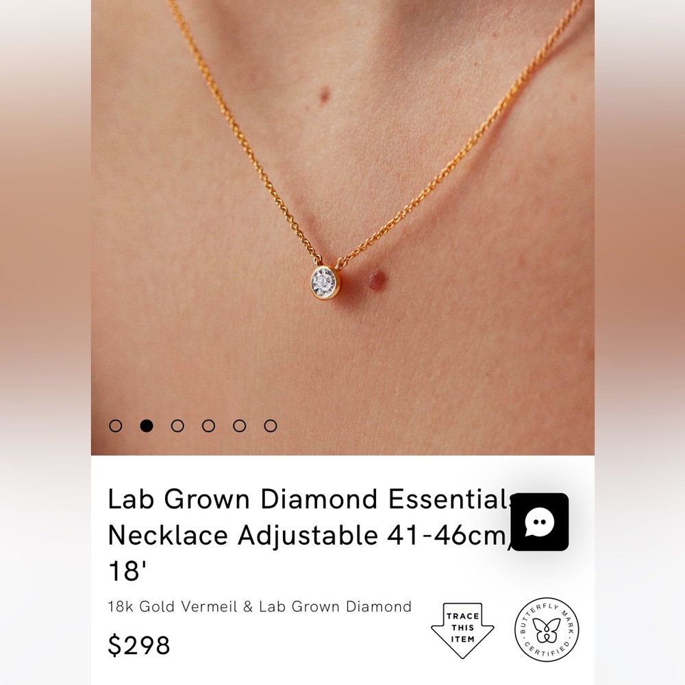 Monica Vinader Diamond Necklace